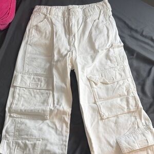 H&M White Straight Leg Pants